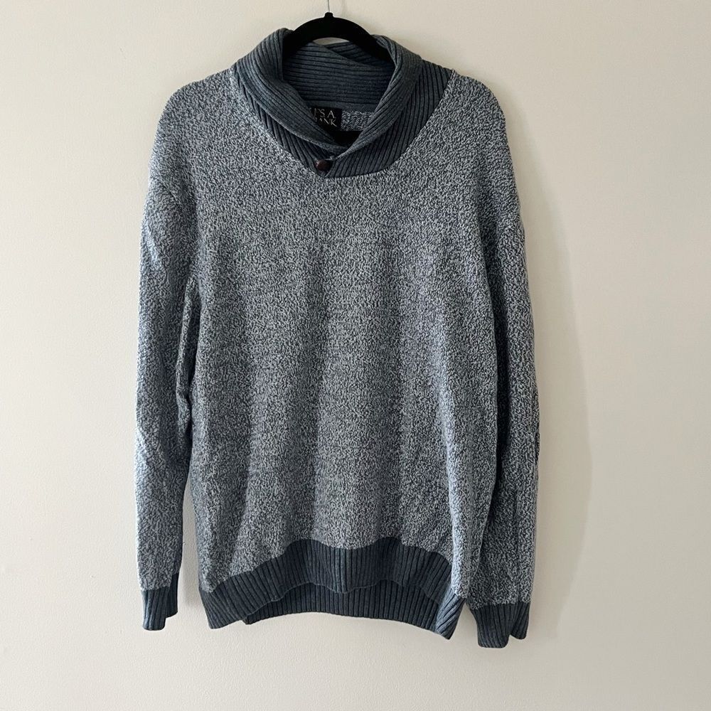 Men’s Jos. A Banks Collared Sweater Two Tone Gray